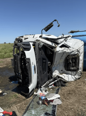 Vuelco y saqueo en la Ruta 7: vecinos se llevaron los cerdos del camión&nbsp;accidentado